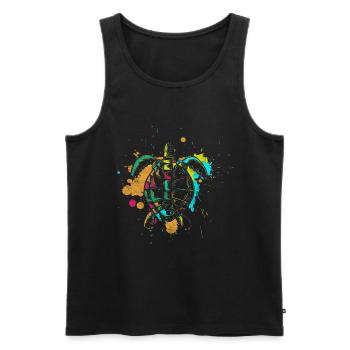 Schildkröte Haustier Tiere Artenvielfalt - Männer Premium Bio Tank Top - Schwarz - Vorne - AI Model Male 178 light (178cm)