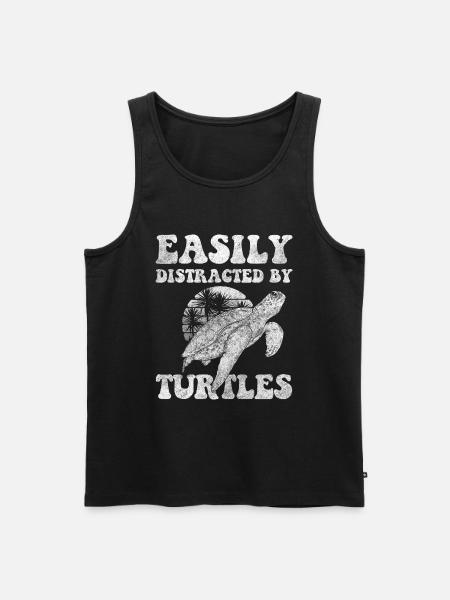Turtles Sea Sea Creatures Slow - Men's Premium Organic Tank Top - black