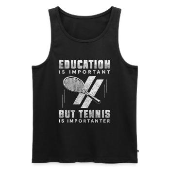 Tennis Leistungssport Schlagen Rückhand - Männer Premium Bio Tank Top - Schwarz - Vorne - AI Model Male 178 light (178cm)