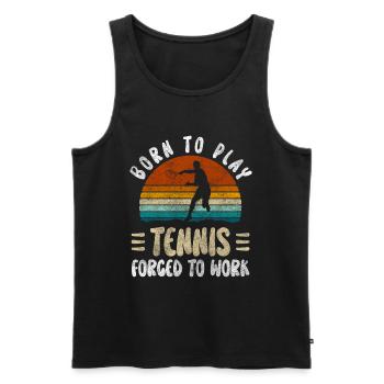 Tennisspieler Sportart Fitness Turnier - Männer Premium Bio Tank Top - Schwarz - Vorne - AI Model Male 178 light (178cm)