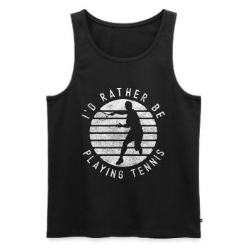 Tennisball Sportart Gewinner - Männer Premium Bio Tank Top - Schwarz - Vorne - AI Model Male 178 light (178cm)