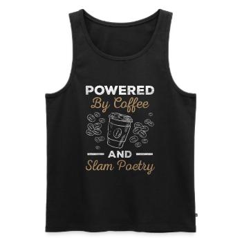 Poetry Slam Hipster Novelle - Männer Premium Bio Tank Top - Schwarz - Vorne - AI Model Male 178 light (178cm)
