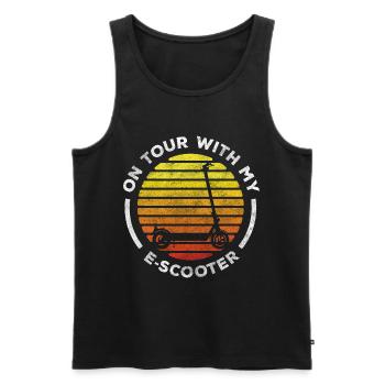 Scooter Electric Environment Alternative - Men's Premium Organic Tank Top - black - Front - Michal (187cm)