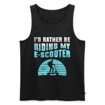 Rollerfahrer Hybrid Kinder Speed - Männer Premium Bio Tank Top - Schwarz - Vorne - AI Model Male 178 light (178cm)
