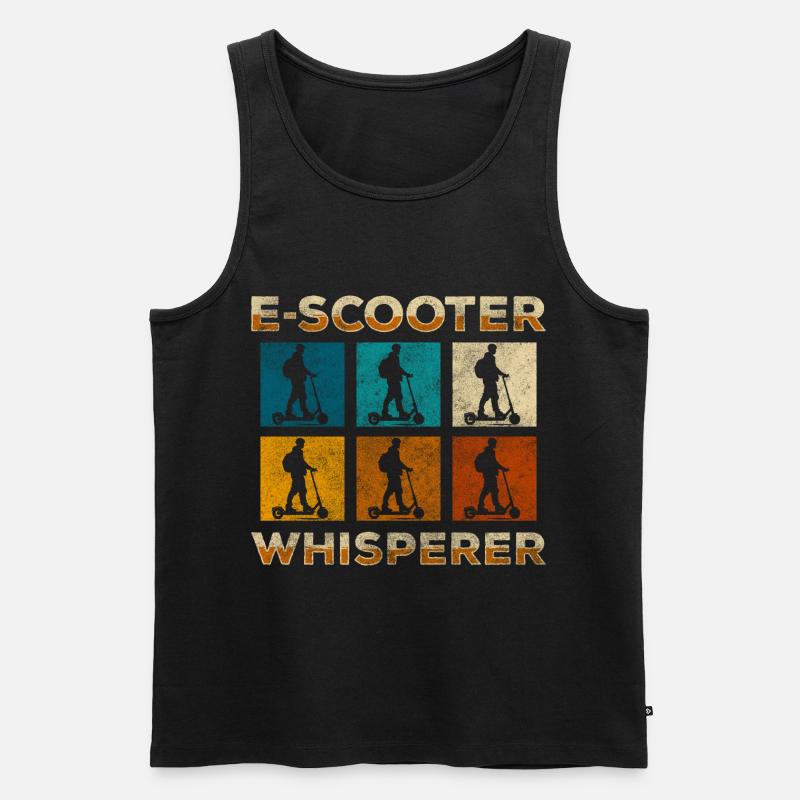 Rollerfahrer Zukunft Umwelt Speed - Männer Premium Bio Tank Top - Schwarz