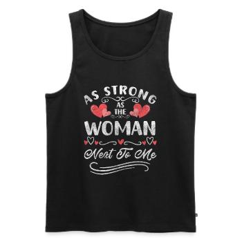 International Women's Day Girl Feminine - Men's Premium Organic Tank Top - black - Front - AI Model Male 178 light (178cm)
