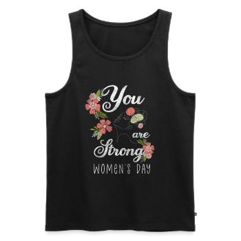 Women's Day Women's Power Feminine Society - Men's Premium Organic Tank Top - black - Front - Michal (187cm)