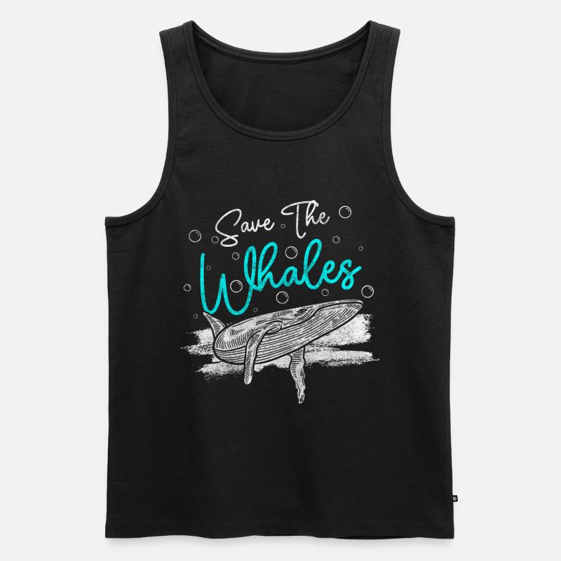 Wal Meeresbewohner See - Männer Premium Bio Tank Top - Schwarz