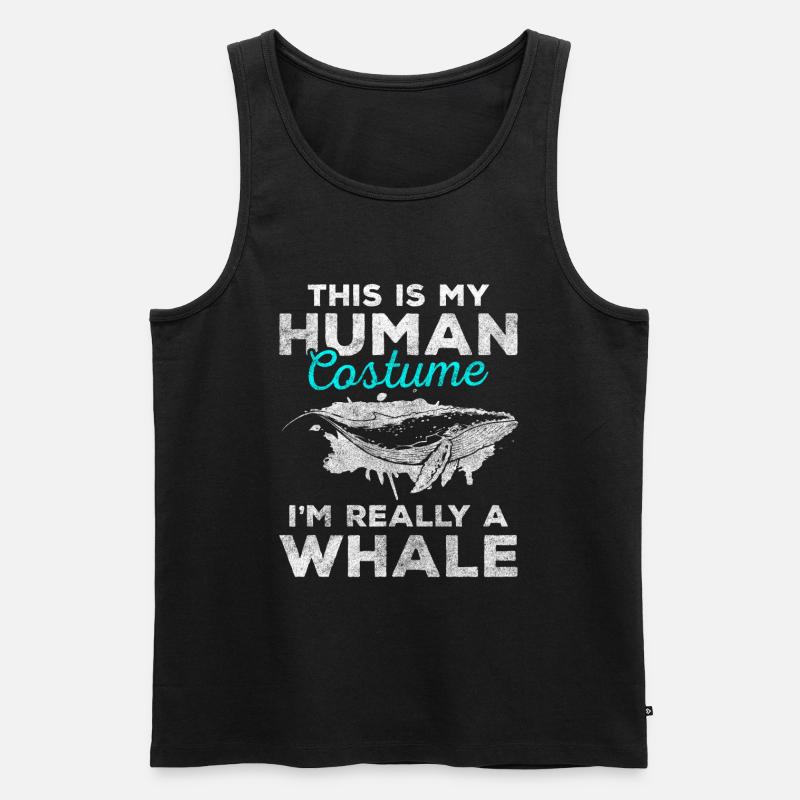 Baleines Créatures Marines Lac - Débardeur bio Premium Homme - noir