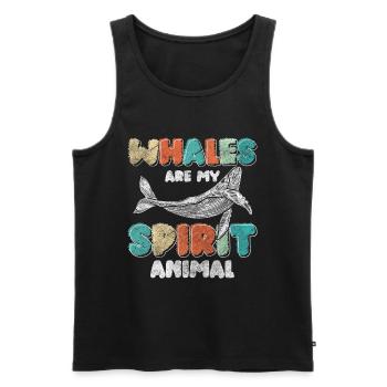 Wale Ozean Tier Taucher - Männer Premium Bio Tank Top - Schwarz - Vorne - Michal (187cm)