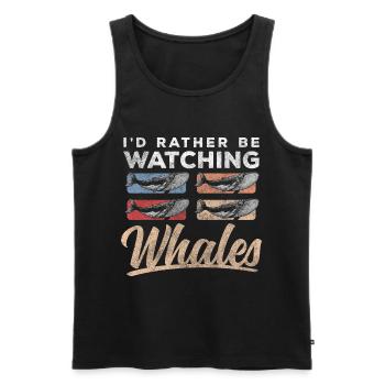 Whales Creatures Water Favorite Animal - Men's Premium Organic Tank Top - black - Front - Michal (187cm)