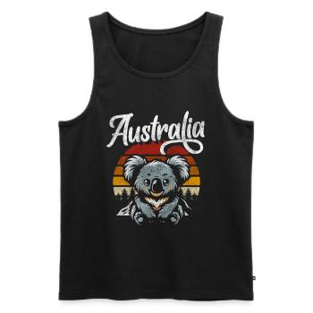 Outback Tourismus Exotisch - Männer Premium Bio Tank Top - Schwarz - Vorne - AI Model Male 178 light (178cm)