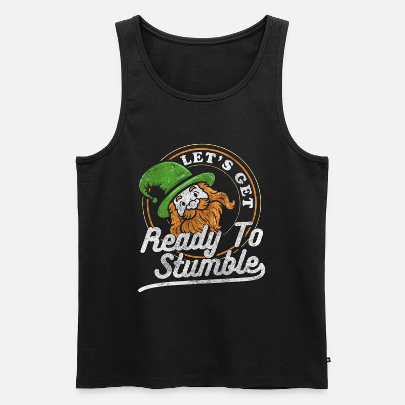 Pub Bier Glück Irisch - Männer Premium Bio Tank Top - Schwarz