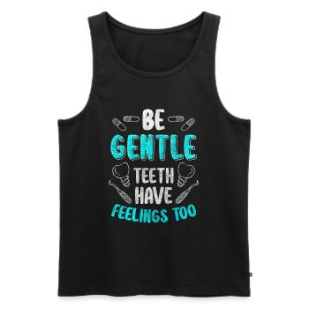 Teeth Drill Jaw - Men's Premium Organic Tank Top - black - Front - AI Model Male 178 light (178cm)