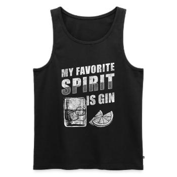 Alcohol, Drinker, Bartender, Bachelor Party - Men's Premium Organic Tank Top - black - Front - AI Model Male 178 light (178cm)