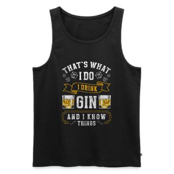 Alcohol drinkers celebrate crash - Men's Premium Organic Tank Top - black - Front - AI Model Male 178 light (178cm)