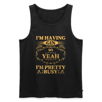 Alkohol Säufer Longsdrinks - Männer Premium Bio Tank Top - Schwarz - Vorne - Michal (187cm)
