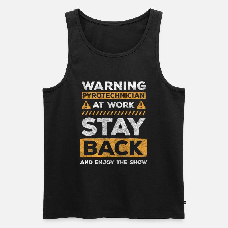 Pyro Neujahr Wunderschön Stadion - Männer Premium Bio Tank Top - Schwarz