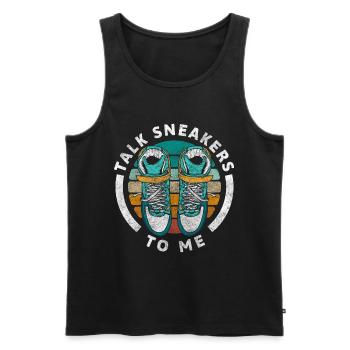 Schuh Frauen Paarweise - Männer Premium Bio Tank Top - Schwarz - Vorne - AI Model Male 178 light (178cm)