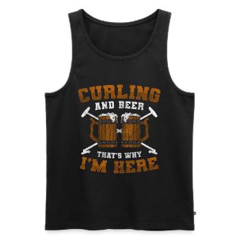 Curling Team Team Wischer - Men's Premium Organic Tank Top - black - Front - AI Model Male 178 light (178cm)