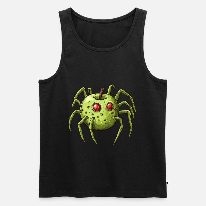Apfelspinne Apfel Spinne - Männer Premium Bio Tank Top - Schwarz