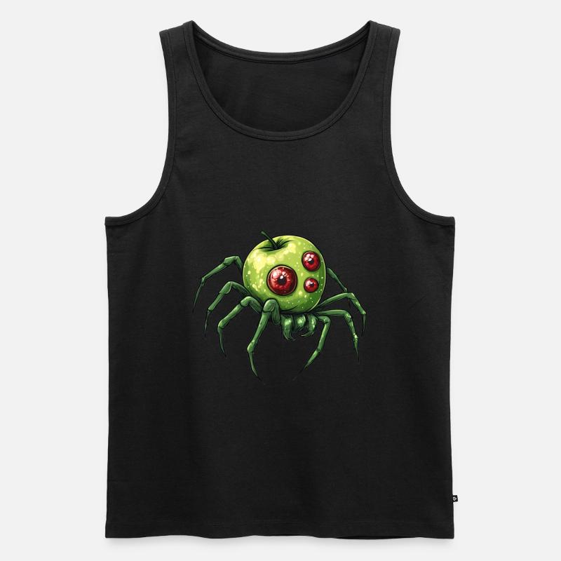Apfelspinne Apfel Spinne - Männer Premium Bio Tank Top - Schwarz