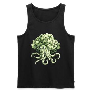 Oktopus Kohlkopf - Männer Premium Bio Tank Top - Schwarz - Vorne - Michal (187cm)