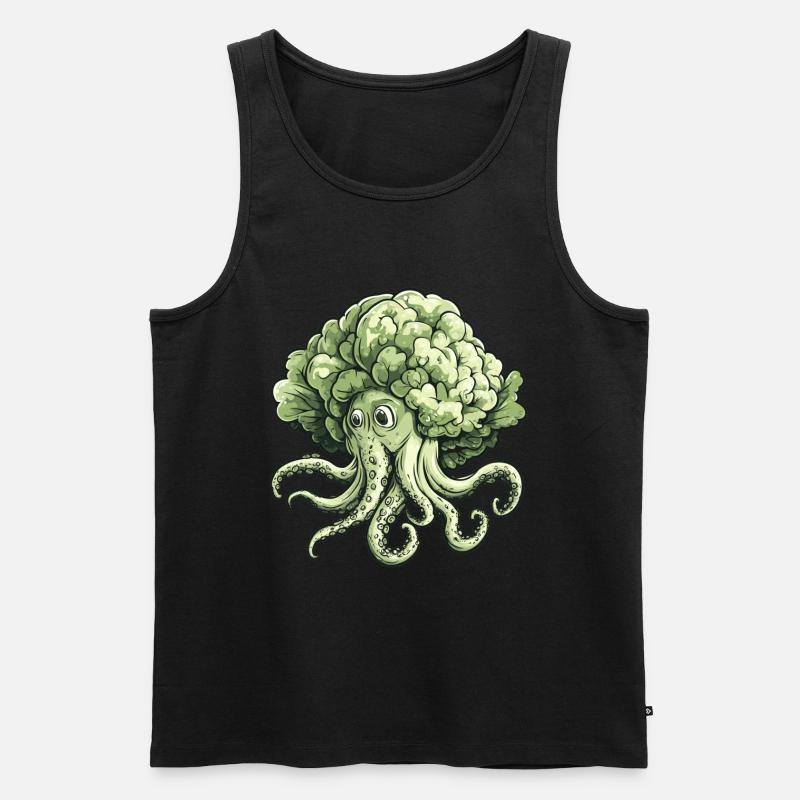 Oktopus Kohlkopf - Männer Premium Bio Tank Top - Schwarz