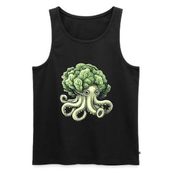Oktopus Kohlkopf - Männer Premium Bio Tank Top - Schwarz - Vorne - Michal (187cm)