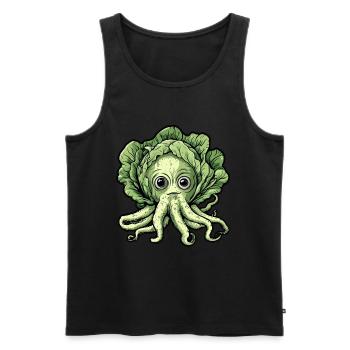 Oktopus Kohlkopf - Männer Premium Bio Tank Top - Schwarz - Vorne - Michal (187cm)