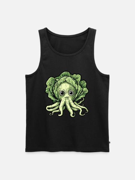 Octopus cabbage - Men's Premium Organic Tank Top - black