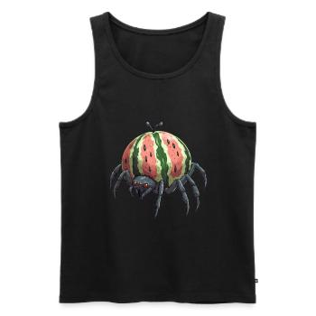Melon Spider - Men's Premium Organic Tank Top - black - Front - AI Model Male 178 light (178cm)