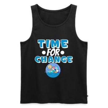 Climate change Climate protection - Men's Premium Organic Tank Top - black - Front - AI Model Male 178 light (178cm)