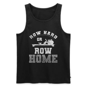 Rowing Training Strengthening Fitness - Men's Premium Organic Tank Top - black - Front - Michal (187cm)
