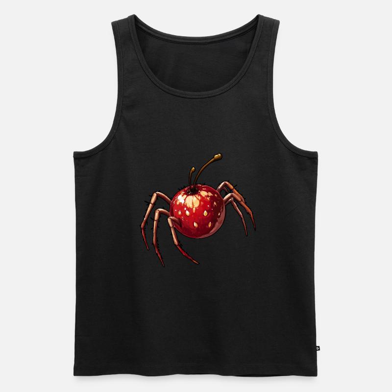 Kirschspinne Kirsche Spinne - Männer Premium Bio Tank Top - Schwarz