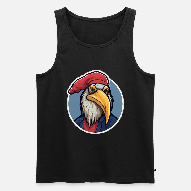 Eagle with hat - Men's Premium Organic Tank Top - black