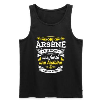 ARSÈNE UN NOM UNE FIERTÉ AUCUN RIVAL - Débardeur bio Premium Homme - noir - Devant - Michal (187cm)