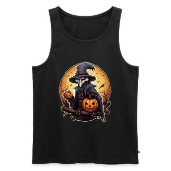Raven Halloween - Men's Premium Organic Tank Top - black - Front - Michal (187cm)