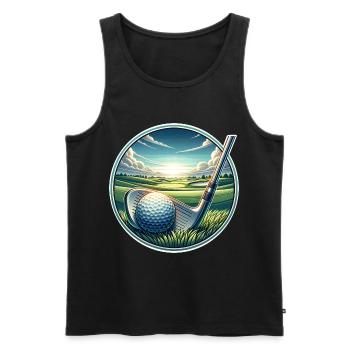 Golfe - Débardeur bio Premium Homme - noir - Devant - Michal (187cm)