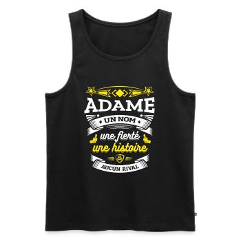 ADAME UN NOM UNE FIERTÉ AUCUN RIVAL - Débardeur bio Premium Homme - noir - Devant - Michal (187cm)