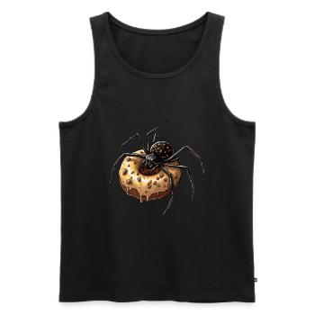 Donut araignée drôle motif créatif - Débardeur bio Premium Homme - noir - Devant - AI Model Male 178 light (178cm)