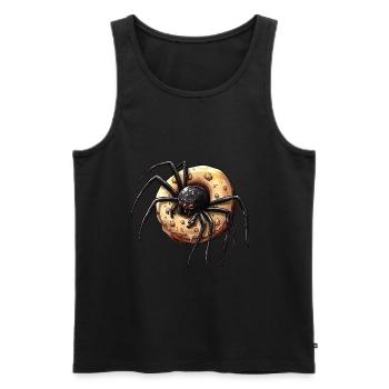 Donut araignée drôle motif créatif - Débardeur bio Premium Homme - noir - Devant - AI Model Male 178 light (178cm)