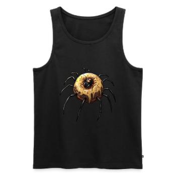 Donut Spider Funny Creative Motif - Men's Premium Organic Tank Top - black - Front - AI Model Male 178 light (178cm)
