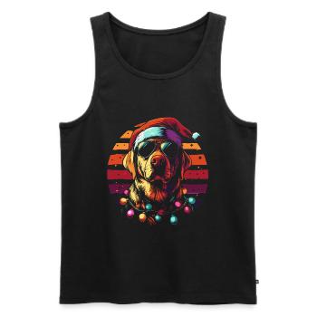 Noël au Labrador - Débardeur bio Premium Homme - noir - Devant - Michal (187cm)