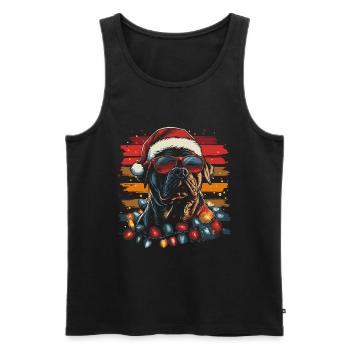 Cooler Cane Corso Weihnachten - Männer Premium Bio Tank Top - Schwarz - Vorne - Michal (187cm)