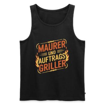 Maurer und Auftragsgriller - Männer Premium Bio Tank Top - Schwarz - Vorne - Michal (187cm)