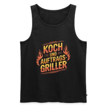 Koch und Auftragsgriller - Männer Premium Bio Tank Top - Schwarz - Vorne - Michal (187cm)