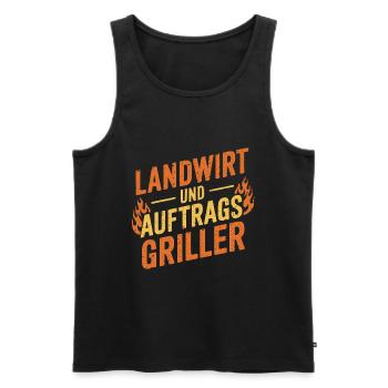 Landwirt und Auftragsgriller - Männer Premium Bio Tank Top - Schwarz - Vorne - Michal (187cm)