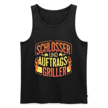 Schlosser und Auftragsgriller - Männer Premium Bio Tank Top - Schwarz - Vorne - Michal (187cm)