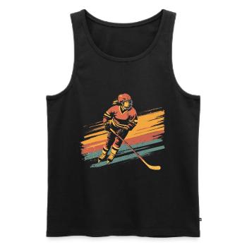 Hockey sur glace Joueuse de hockey sur glace - Débardeur bio Premium Homme - noir - Devant - Michal (187cm)